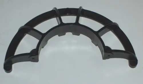Schwarze Halterung in Bogenform, vermutlich Bestandteil eines Abgaskanals, geeignet für Produkte von Daikin.